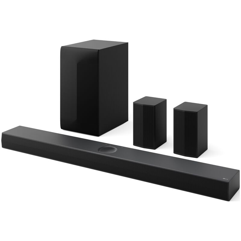 LG 5.1.1 Channel Dolby Atmos Sound Bar with Bluetooth & Wireless Subwoofer - Black, , hires