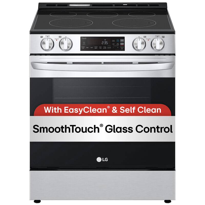 LG 30 in. 6.3 cu. ft. Smart Slide-In Electric Range with Radiant Burners - PrintProof Stainless Steel, , hires