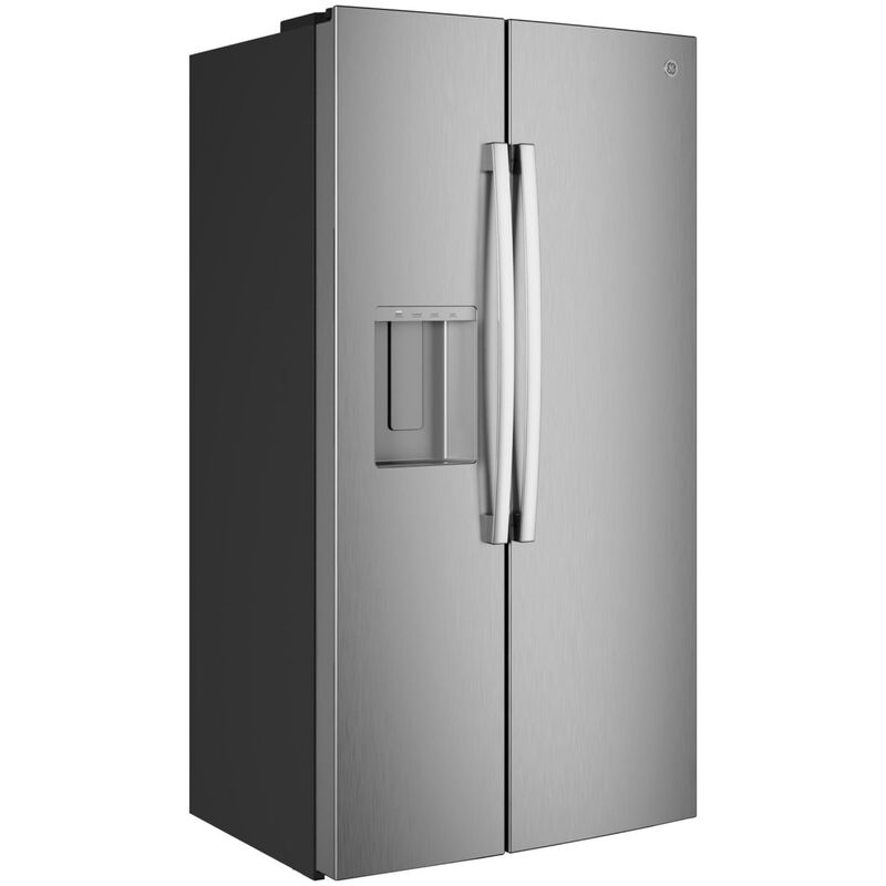 GE 36 in. 23.6 cu. ft. Counter Depth Side-by-Side Refrigerator with Ice & Water Dispenser - Fingerprint Resistant Stainless, Fingerprint Resistant Stainless, hires