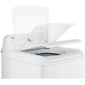 LG 27 in. 4.3 cu. ft. Top Load Washer with True Balance Anti-Vibration System & SlamProof Glass Lid - White, , hires