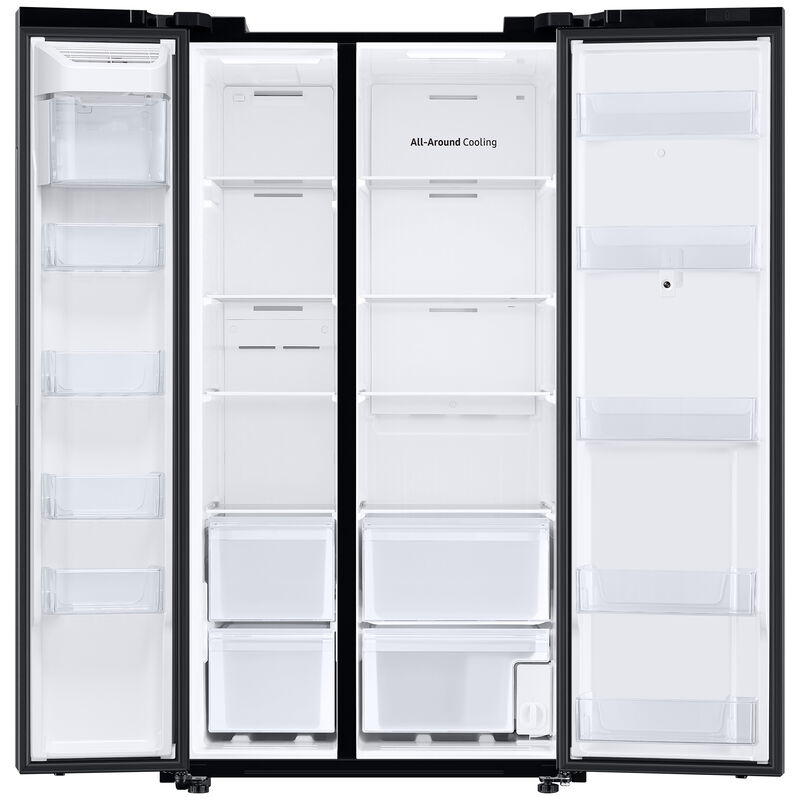 Samsung 36inch 27.3 Cu. Ft. Smart Side by Side Refrigerator - Black  Stainless Steel
