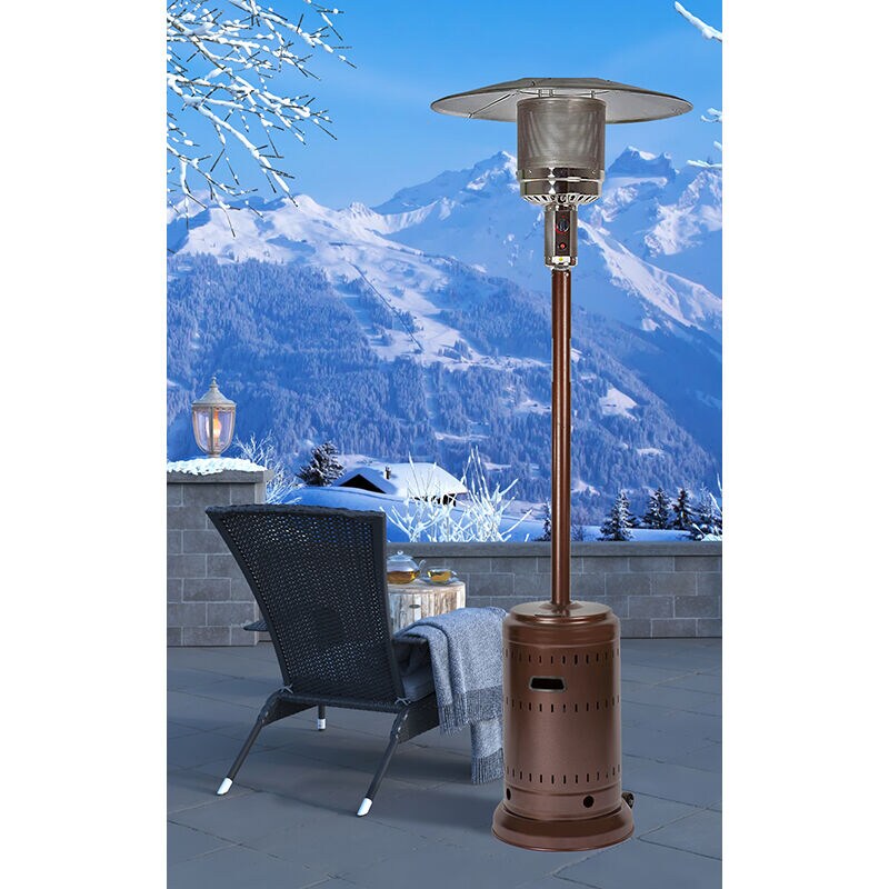 Fire Sense 46,000BTU Aged Chestnut Finish Patio Heater, , hires