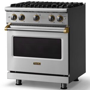 Viking 5 Series 30 in. 4.0 cu. ft. Standard Convection Gas Range with 4 Sealed Burners - Stainless Steel, , hires