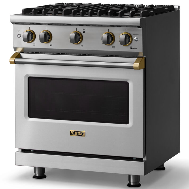 Viking 5 Series 30 in. 4.0 cu. ft. Standard Convection Gas Range with 4 Sealed Burners - Stainless Steel, , hires