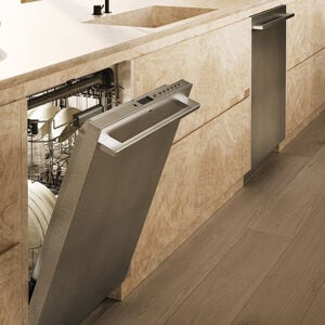 Monogram 24 in. Top Control Flush-Mount Smart Dishwasher with 39 dBa Sound Level, 3rd-Rack & Max Dry system - Stainless Steel, , hires