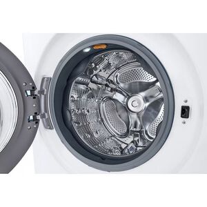 LG 27 in. 5.0 cu. ft. Smart Stackable Front Load Washer with TurboWash 360, Sanitize & Steam Wash Cycle - White, White, hires