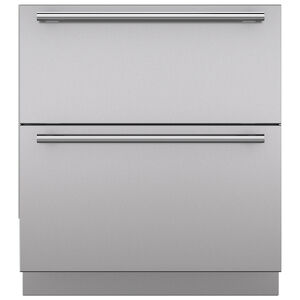 Sub-Zero 30 in. Drawer Panels with Tubular Handles for Refrigerators - Stainless Steel, , hires