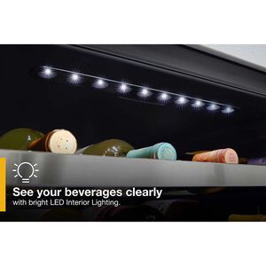 Whirlpool 24 in. Undercounter Wine Cooler with Metal Racks, Dual Temperature Zones & 51 Bottle Capacity - Stainless Steel, , hires