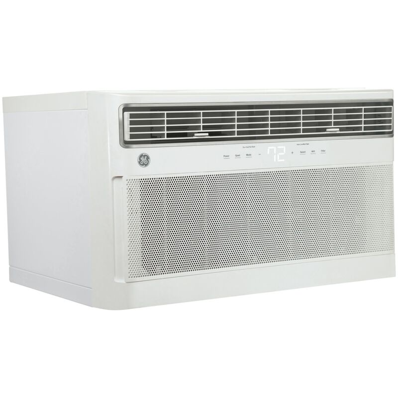 GE 12,000 BTU 230V Heat/Cool Smart Through-the-Wall Air Conditioner with Inverter, 3 Fan Speeds & Remote Control - Soft Gray, , hires