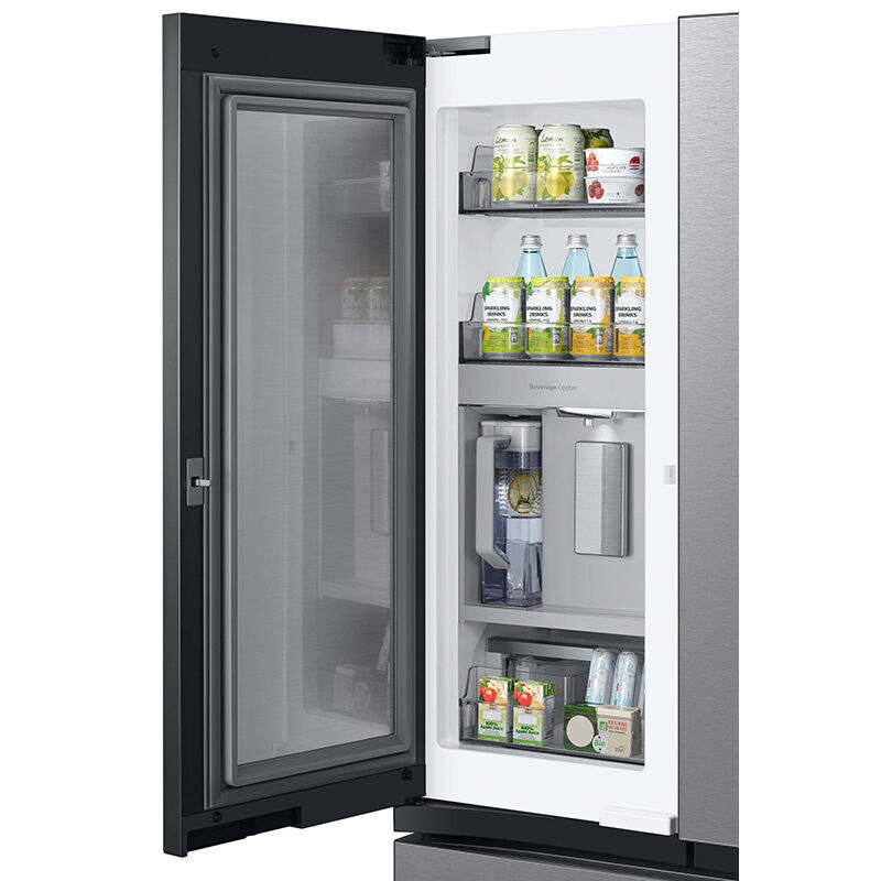 Samsung Bespoke 36 in. 24.0 cu. ft. Smart Counter Depth French Door Refrigerator with Beverage Center & Internal Water Dispenser - Stainless Steel, Stainless Steel, hires