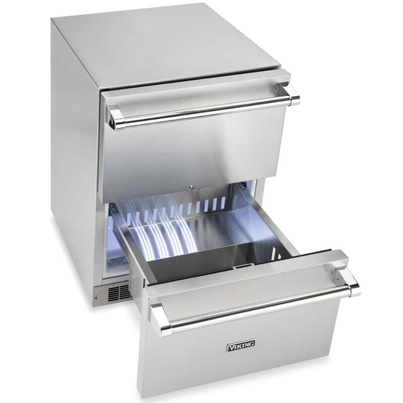 Viking 5 Series 24 in. 5 cu. ft. Outdoor Double Refrigerator Drawers - Stainless Steel, , hires