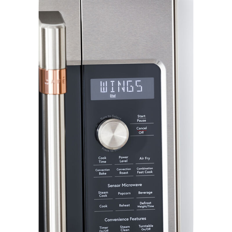 Cafe 30 in. 1.7 cu. ft. 950W Over-the-Range Microwave with 300 CFM, Convection & Sensor Cooking - Stainless Steel, Stainless Steel, hires