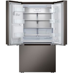 LG 36 in. 25.5 cu. ft. Smart Counter Depth French Door Refrigerator with Ice & Water Dispenser - PrintProof Black Stainless Steel, PrintProof Black Stainless Steel, hires