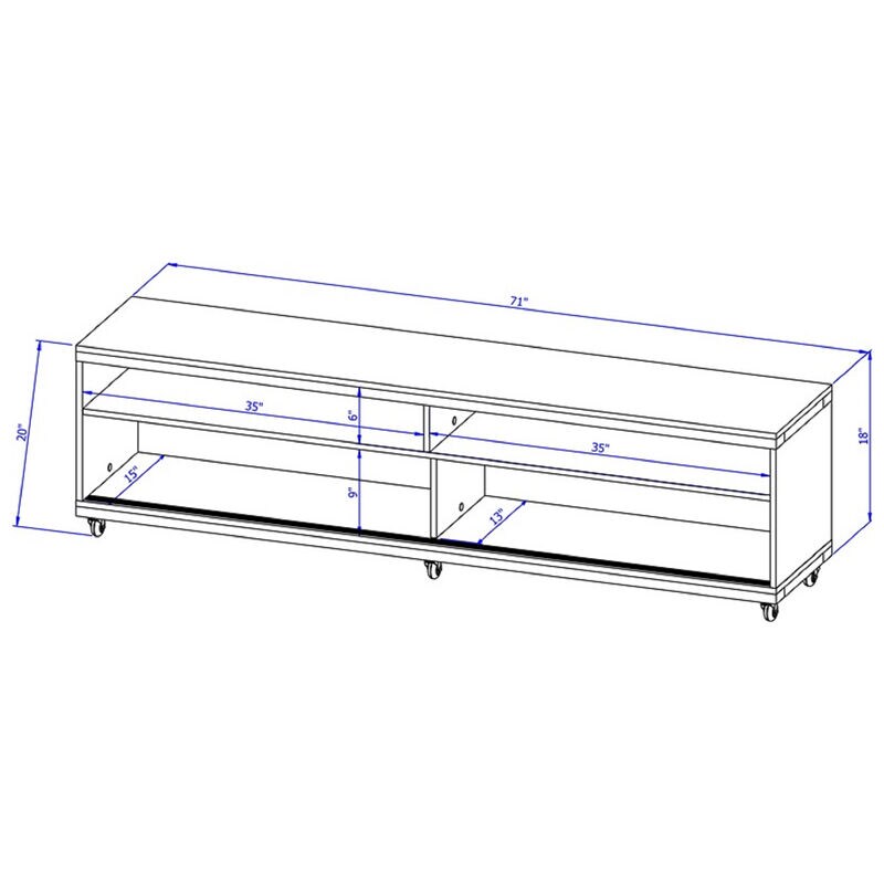 Manhattan Comfort Utopia 70" TV Stand - White Matte, , hires