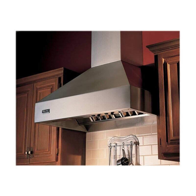 Viking 5 Series 42 in. Ducted Chimney Style Range Hood with 2 LED Lights - Stainless Steel, , hires