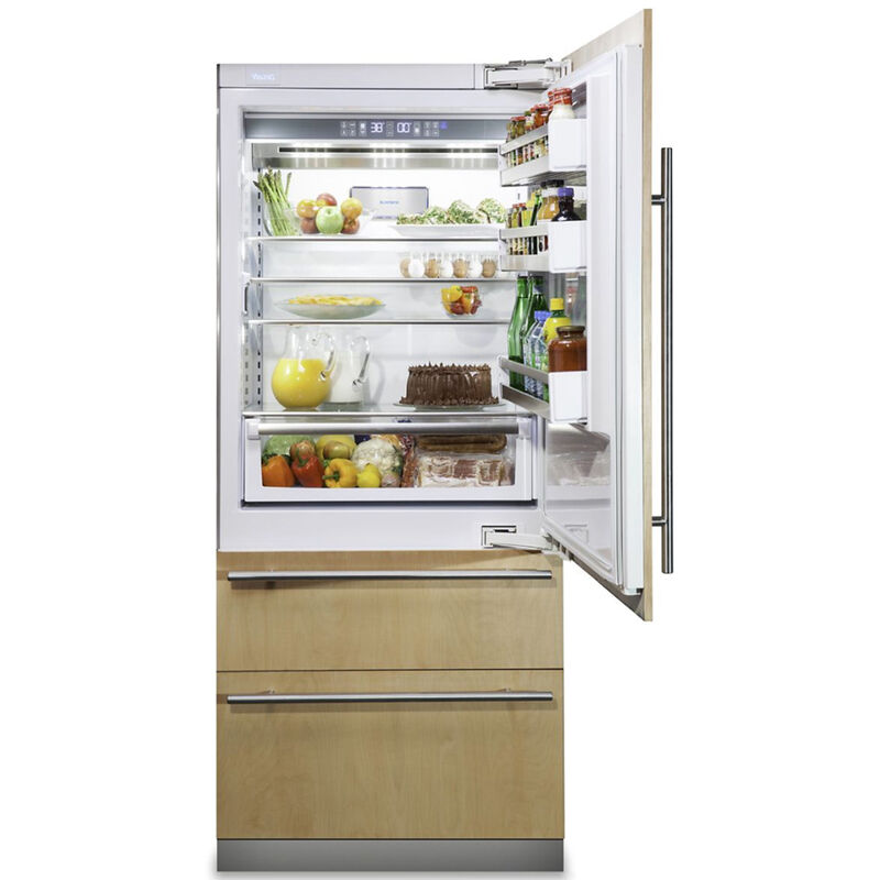 Viking 7 Series 36 in. Built-In 19.9 cu. ft. Counter Depth Bottom Freezer Refrigerator with Internal Water Dispenser - Custom Panel Ready, , hires