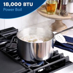 GE 30 in. 5.3 cu. ft. Smart Air Fry Standard Convection Slide-In Gas Range with 5 Sealed Burners & Griddle - White, , hires