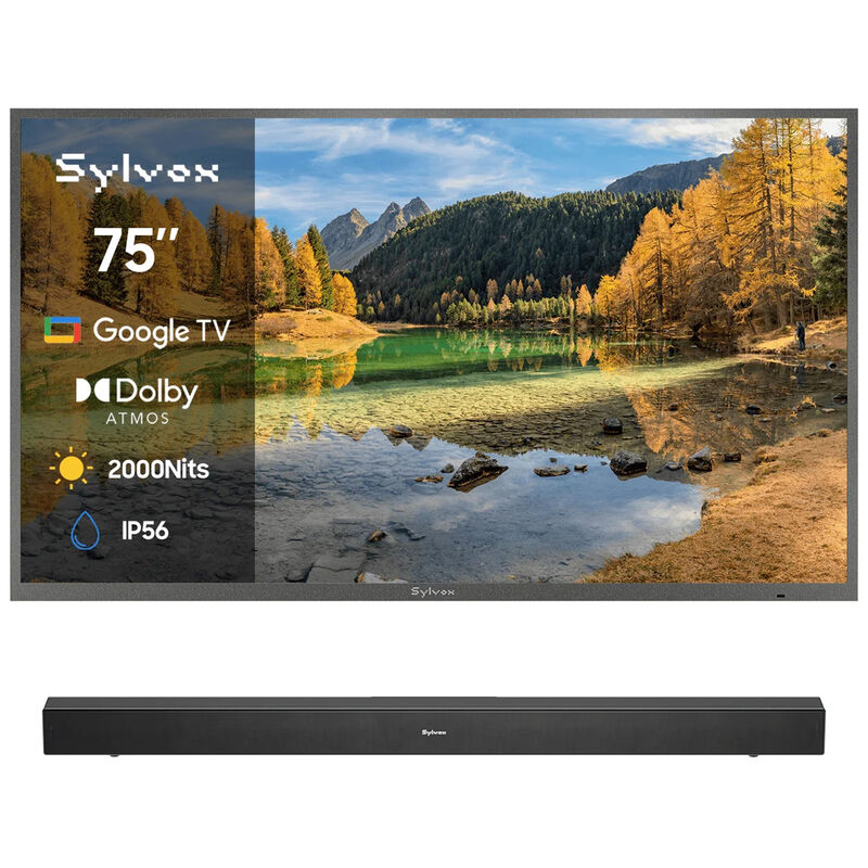 Sylvox - Pool Pro 3.0 75" Class Full Sun 4K UHD LED Smart Google Outdoor TV, , hires