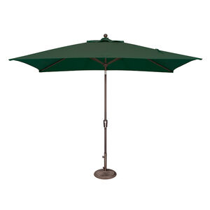 SimplyShade Catalina 6.6'x10' Rectangle Push Button Market Umbrella in Solefin Fabric - Forest Green, Green, hires