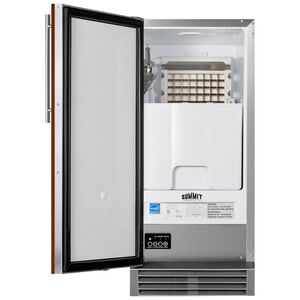 Summit 15 in. Built-In Undercounter Commercial-Use Ice Maker with 25 lb. Ice Storage, Auto-Defrost & Digital Control - Custom Panel Ready, , hires