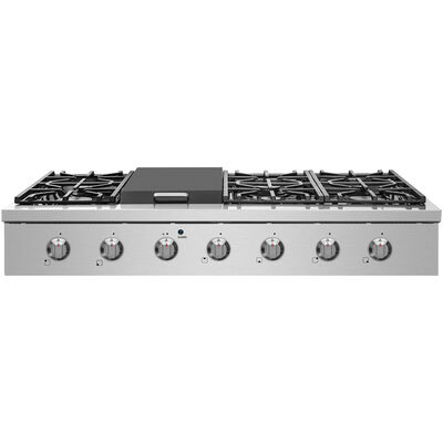 NXR Pro-Style Series 48 in. Natural Gas Cooktop with 6 Sealed Burners & Griddle - Stainless Steel | SCT4811
