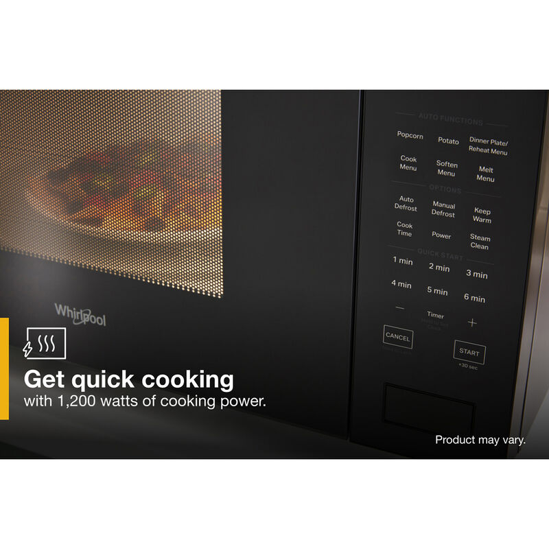 Whirlpool 25 in. 2.2 cu. ft. Countertop Microwave with 10 Power Levels & Sensor Cooking Controls - Fingerprint Resistant Stainless Steel, Fingerprint Resistant Stainless, hires