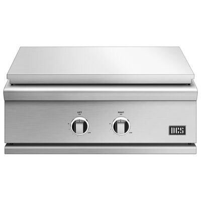 DCS Series 9 30 in. 2-Burner Built-In Liquid Propane Gas Flat Top Griddle with 500 sq. in. Cooking Surface - Stainless Steel | GDE130L