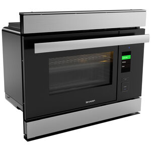 Sharp 24 in. 1.1 cu. ft. Smart Steam Electric Single Wall Oven with Standard Convection - Stainless Steel, , hires