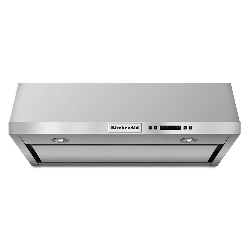 KitchenAid 30 in. Canopy Pro Style Range Hood with 4 Speed Settings, 585 CFM, Convertible Venting & 2 LED Lights - Stainless Steel, , hires