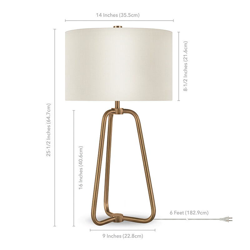 Hudson&Canal Marduk Table Lamp - Antique Brass, , hires