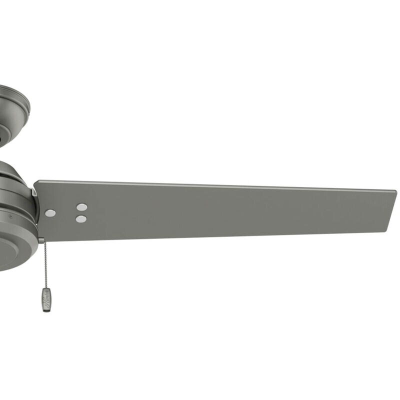 Hunter Cassius 52" Indoor /Outdoor Ceiling Fan - Matte Silver, Silver, hires