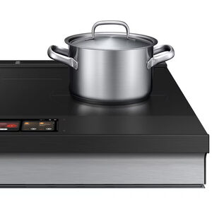 Samsung Bespoke 30 in. 6.3 cu. ft. Smart Air Fry True European Convection Slide-In Electric Range with 4 Induction Burners - Stainless Steel, , hires