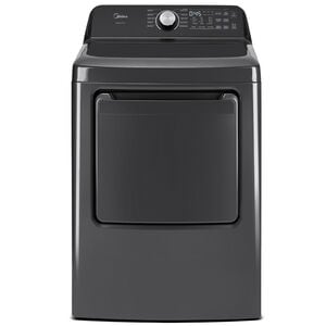Midea 27 in. 7.0 cu. ft. Smart Electric Dryer with Sensor Dry & Sanitize Cycle - Metallic Gray, Metallic Gray, hires