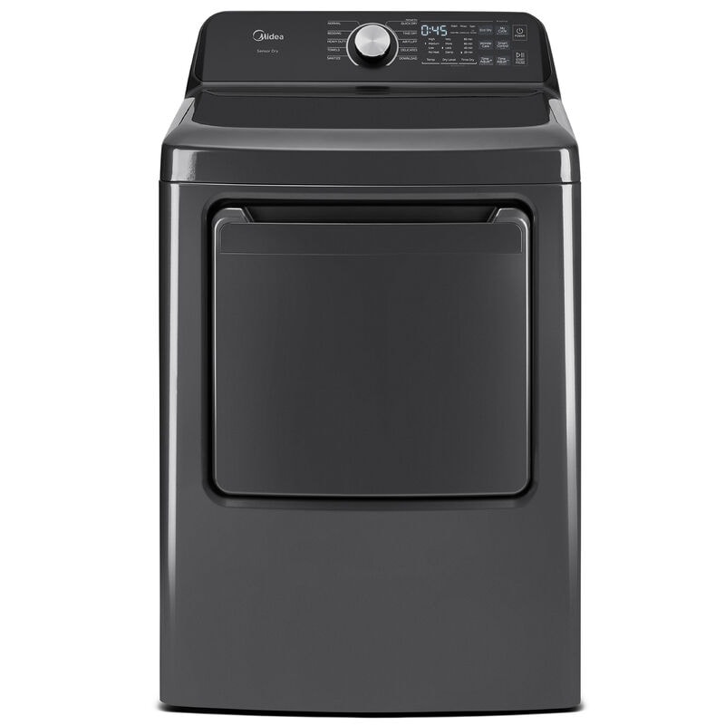 Midea 27 in. 7.0 cu. ft. Smart Electric Dryer with Sensor Dry & Sanitize Cycle - Metallic Gray, Metallic Gray, hires