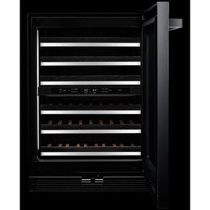 JennAir Noir 24 in. Undercounter Wine Cooler with Wood Racks, Dual Temperature Zones & 45 Bottle Capacity - Black, , hires