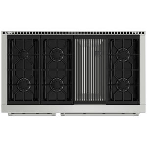 Wolf 48 in. 6.9 cu. ft. Standard Convection Double Oven Gas Range with 6 Sealed Burners & Grill - Stainless Steel, , hires