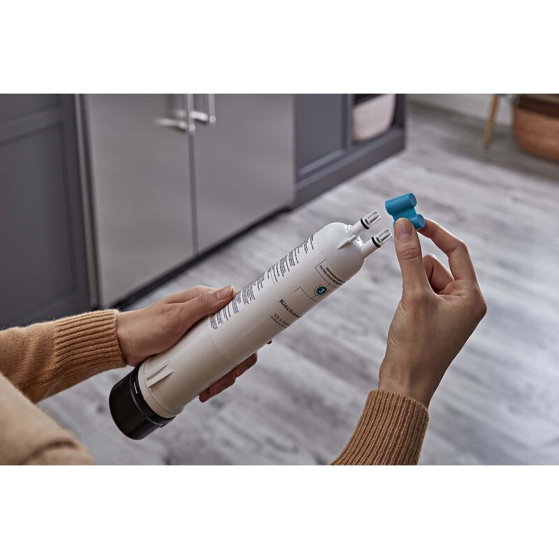 KitchenAid 48 in. 29.4 cu. ft. Built-In Counter Depth Side by Side Refrigerator with Ice & Water Dispenser - Stainless Steel with PrintShield Finish, Stainless Steel with PrintShield Finish, hires