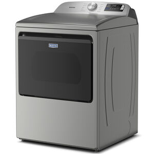 Maytag 27 in. 7.4 cu. ft. Smart Electric Dryer with Extra Power, Sensor Dry & Steam Cycle - Classic SIlver, Classic Silver, hires