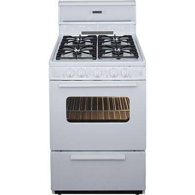Premier Pro Series 24 in. 3.0 cu. ft. Oven Freestanding Gas Range with 4 Sealed Burners - Stainless Steel | P24S3102PS
