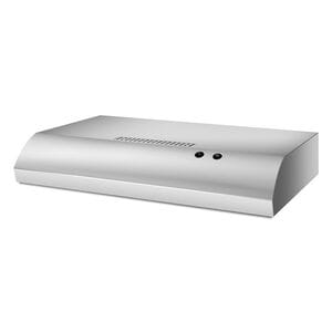 Whirlpool 30 in. Ductless Standard Style Range Hood with 140 CFM, 2 Fan Speeds & 1 Incandescent Light - Stainless Steel, , hires