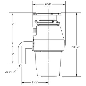 XO 1/2 HP Continuous Feed Waste Disposer with 2500 RPM, Anti-Jam & Noise Reducing Insulation - Stainless Steel, , hires