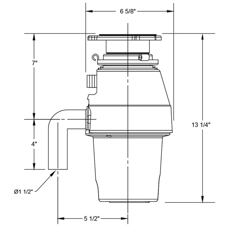 XO 1/2 HP Continuous Feed Waste Disposer with 2500 RPM, Anti-Jam & Noise Reducing Insulation - Stainless Steel, , hires