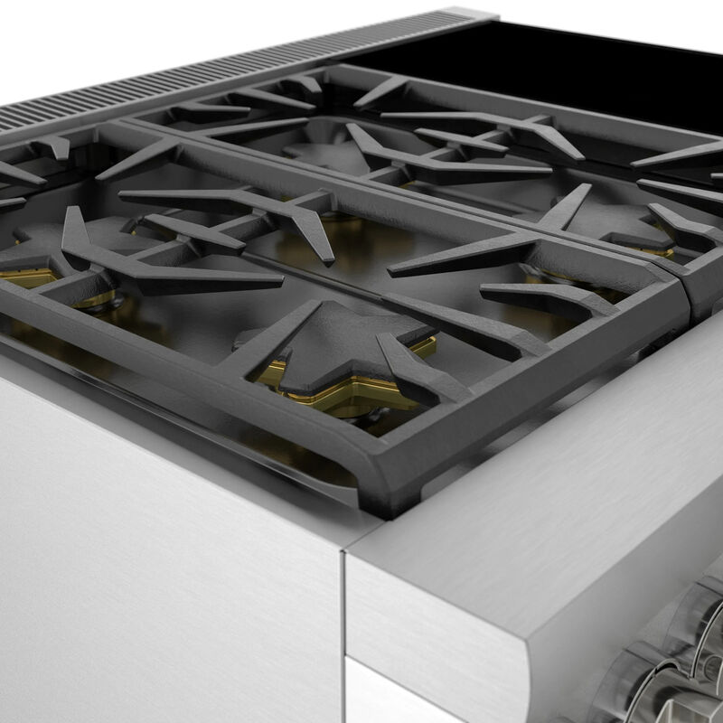 Thermador Pro Grand Professional Series 36 in. 5.7 cu. ft. Smart True European Convection Dual Fuel Range with 4 Sealed Burners - Stainless Steel, , hires