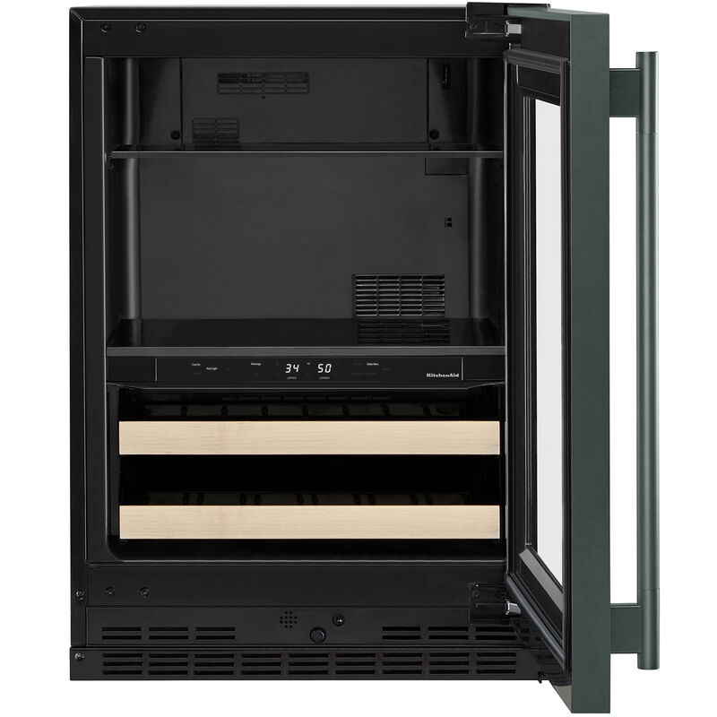 KitchenAid 24 in. Built-In/Freestanding 4.8 cu. ft. Compact Beverage Center with Adjustable Shelves & Digital Control - Juniper, , hires