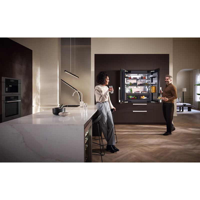 Miele MasterCool Series 42 in. 23.1 cu. ft. Built-In Smart Counter Depth 4-Door French Door Refrigerator with Internal Water Dispenser - Custom Panel Ready, , hires