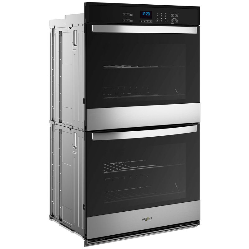 Whirlpool 30 in. 10 cu. ft. Top Control Electric Double Wall Oven - Stainless Steel, , hires