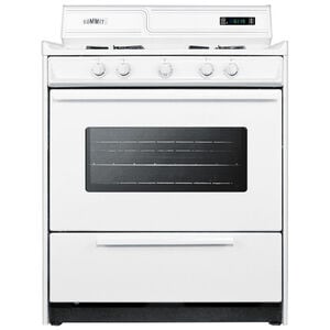 Summit 30 in. 3.7 cu. ft. Gas Range with Open Burners - White, , hires