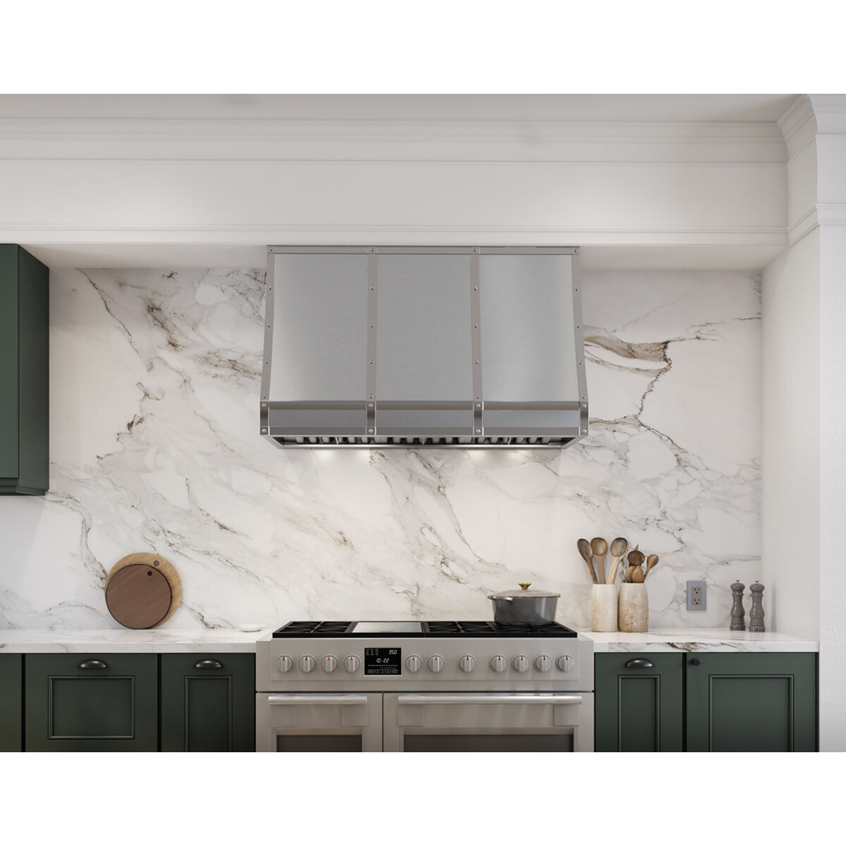 Zephyr 36 in. Custom Wall Hood - Stainless Steel | P.C. Richard & Son