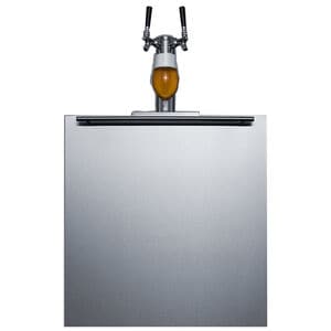 Summit 24 in. 5.5 cu. ft. Beer Dispenser with 2 Taps - Stainless Steel, , hires