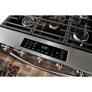 Whirlpool 30 in. 5.0 cu. ft. Smart Air-Fry Standard Convection Slide-In Range with 5 Sealed Burners - Fingerprint Resistant Stainless Steel, , hires